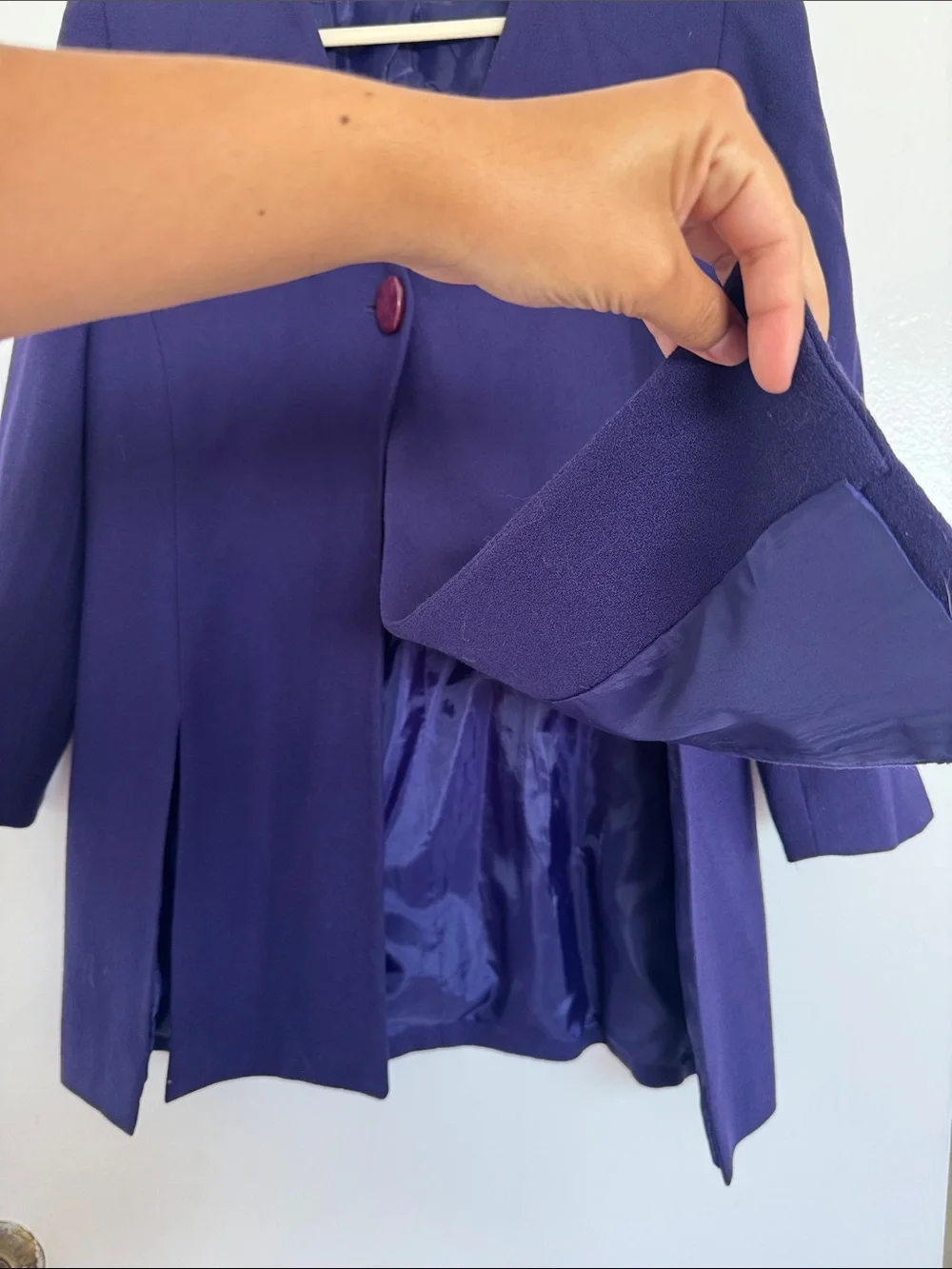 Dior Deep Purple Women's Single-Button Tailored Jacket Size 10